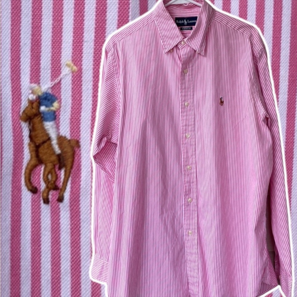 Ralph Lauren Men’s Button Up Shirt Size 16 1/2 34/35 in Excellent Condition - Picture 11 of 15